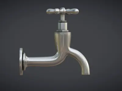 Faucet Tap Low-poly 3D model