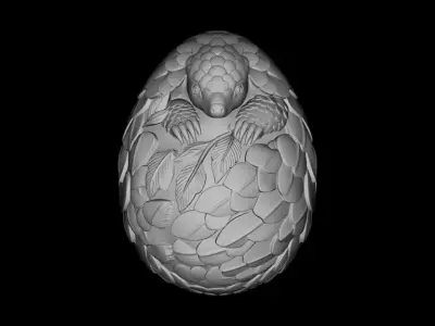 Wooden Armadillo Sphere STL 3D Print Model  3D print model