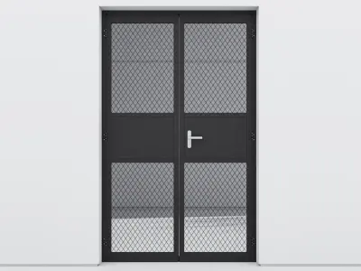 Aluminium door 27 3D model