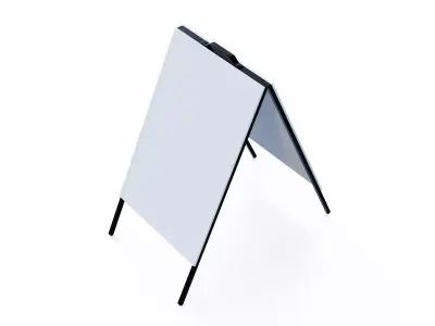 Customizable A-Frame Sign Low-poly 3D model