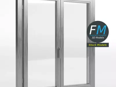 2 panels window 3D model