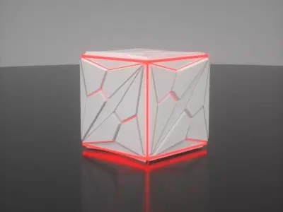 SciFi Shape Cube 3D print model