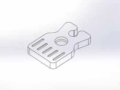 Custom Machined Fixture Plate -SolidWorks 3D CAD Model 3D print model