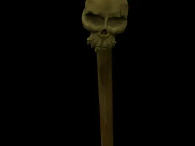 Pole Skull Low-poly 3D model