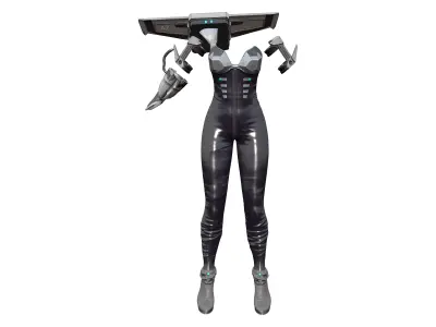 Sci-fi Armoured Suit Arm Armours Boots Low-poly 3D model