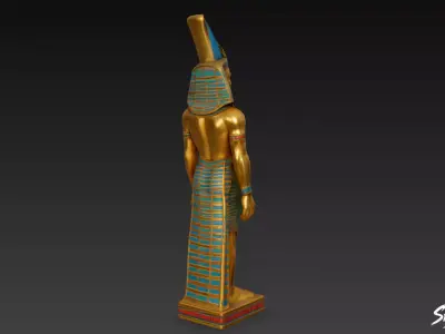 Osiris Statue Low-poly 3D model