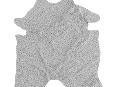 European Rug Cowhide 13 3D model