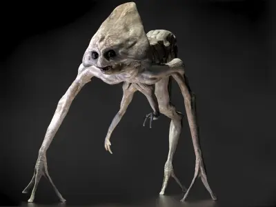 Alien from War of the Worlds Low-poly 3D model