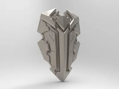 sci-fi fantasy shield 3D print model buy