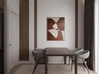 Modern kitchen Low-poly 3D model