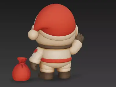 Astronaut Santa Claus Space Christmas Character 3D Model 3D model