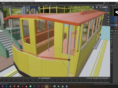 Low-poly illustration of SanFrancosco  Low-poly 3D model