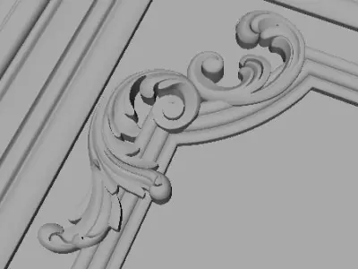 door High quality 3d models for processing on a cnc machine 3D model