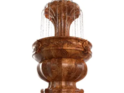 Classic Garden Fountain 04 3D model
