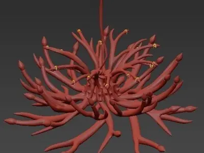 Superordinate Antlers chandelier 24 antlers gold von Roll Hill 3D model