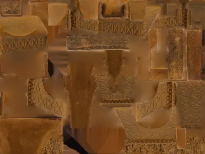 Gold Eiffel Tower Bookend 3D model