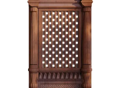 islamic morocco plaster wall 947 Low-poly 3D model