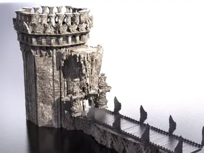 King Richards Grail Oasis Towers 3D model