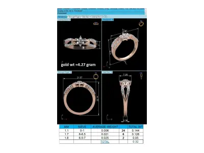 Women Ring Render 3dm STL MTL SLC JCD OBJ FBX Details 3D print model 22