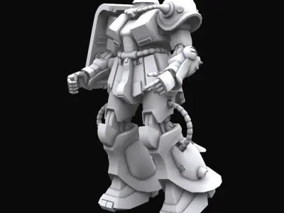 Gundam mobile suit MS MS06FZ model 3D model