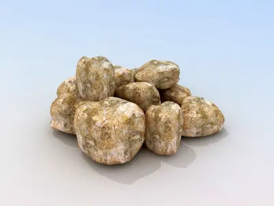 Stones - Big Rocks Low-poly 3D model