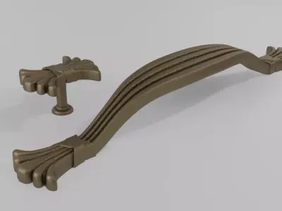 Bronze Furniture Handle 4 3D model