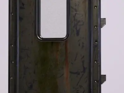 Metallic Door Low-poly 3D model