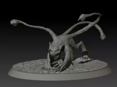 DisplacerBeast statue of demon 3D print model