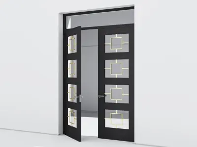 Aluminium door 322 3D model