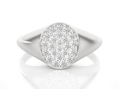 Light Minimalist Diamond Ring 3D print model