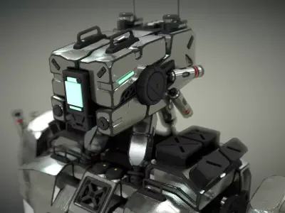 robot rigged design  3D model