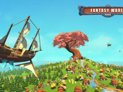 Fantasy World Pack Low Poly Low-poly 3D model