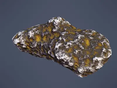 Asteroid rock Low-poly 3D model