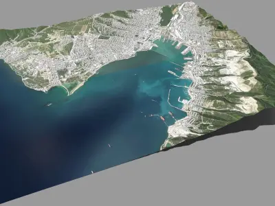 Cityscape Novorossiysk Russia 3D model