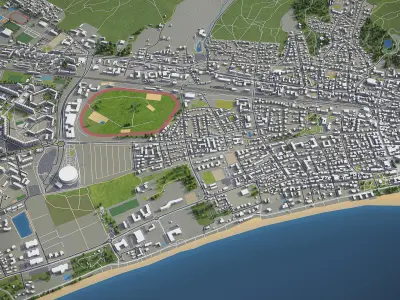 Sopot  Low-poly 3D model