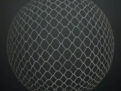 Fine Interwoven Wire Chain Link Mesh PBR SEAMLESS Texture