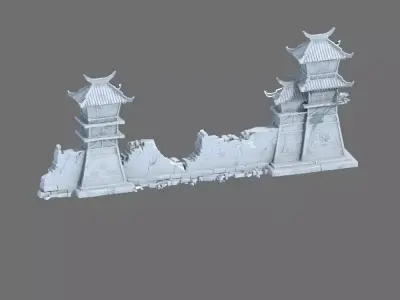 Ancient buildings 3D model get