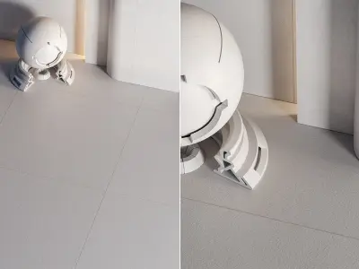 White Rough Ceramic Tile - 4k - PBR Free low-poly 3D model