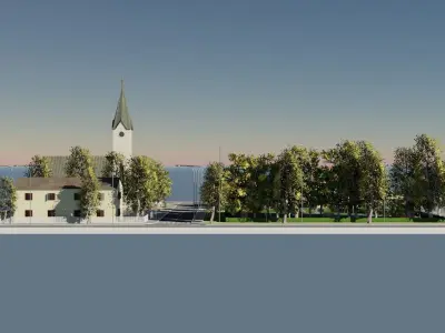 Modular city Low-poly 3D model buy