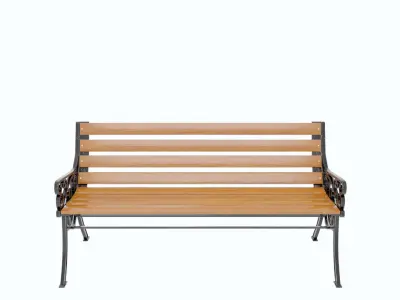 Street Bench V1 Low-poly 3D model