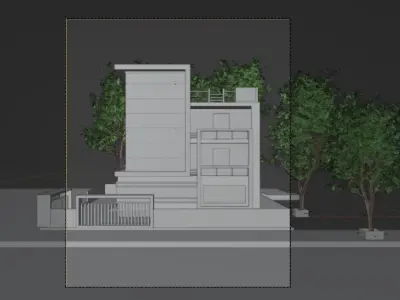 Building exterior design 3D model