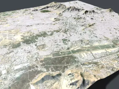 Cityscape Kabul Afghanistan 3D model