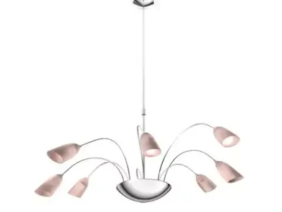 Hanging Lamp With Eight Lights 3D model