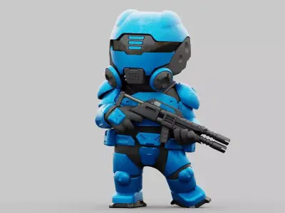 TOON  TROOPER  ELIOT RIGGED 3D model