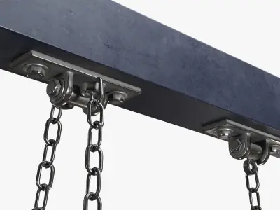 Tire swing outdoor 03 3D model