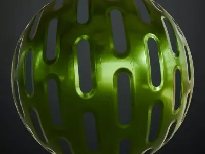 Green Shine Metal Grill Transparent PBR Seamless Texture