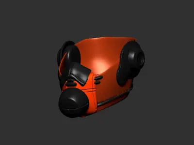 helmet high poly sculpt 3d printable  3D model 149