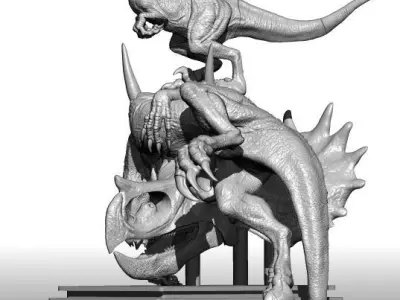 Jurassic World 2 Indoraptor VS Velociraptor   3D print model