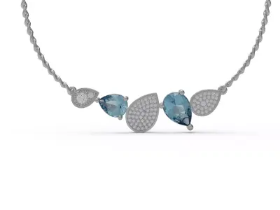 Pear necklace 3D print model