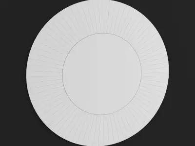 Regina Andrew Mirror - Slate Mirror Round Black Low-poly 3D model